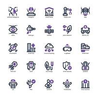 Future Technology icon pack for your website, mobile, presentation, and logo design. Future Technology icon dual tone design. graphics illustration and editable stroke. vector