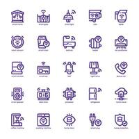 Smarthome icon pack for your website, mobile, presentation, and logo design. Smarthome icon basic line gradient design. graphics illustration and editable stroke. vector