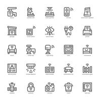 Home Automation icon pack for your website, mobile, presentation, and logo design. Home Automation icon outline design. graphics illustration and editable stroke. vector