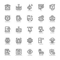 Smarthome icon pack for your website, mobile, presentation, and logo design. Smarthome icon outline design. graphics illustration and editable stroke. vector