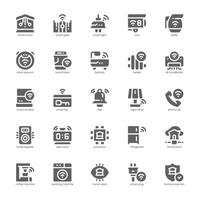 Smarthome icon pack for your website, mobile, presentation, and logo design. Smarthome icon glyph design. graphics illustration and editable stroke. vector