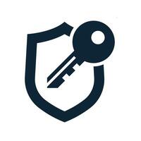shield key icon design vector