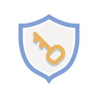 shield key icon design vector