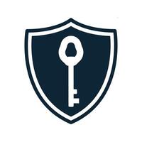 shield key icon design vector
