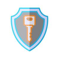 shield key icon design vector
