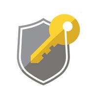 shield key icon design vector