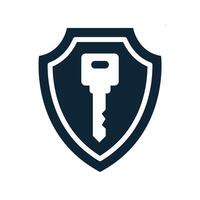 shield key icon design vector
