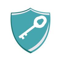 shield key icon design vector