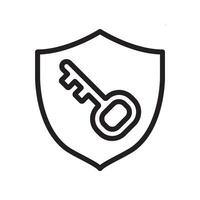 shield key icon design vector