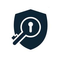 shield key icon design vector