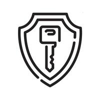 shield key icon design vector