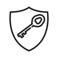 shield key icon design vector