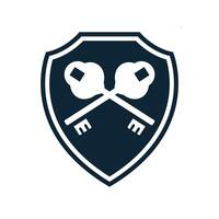 shield key icon design vector