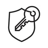 shield key icon design vector