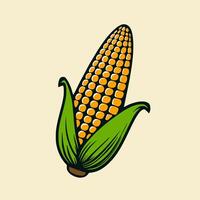 ilustración de exótico y sencillo maíz vector
