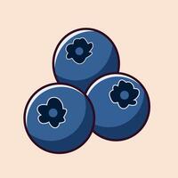 Simple Blueberry Fruit Illustration Image vector