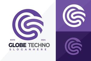 Letter G Globe logo design symbol icon illustration vector