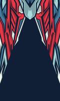 Racing style geometric abstract background. Sublimation printing jersey fabric template vector
