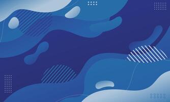 Blue gradient wavy abstract fluid background vector