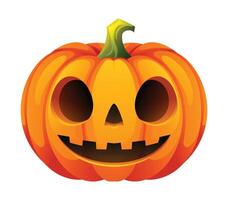 Halloween pumpkin with smile face. Jack o lantern. Cartoon character illustration vector