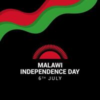 ilustración de malawi independencia día celebrado cada año en julio 6. malawi nacional día bandera póster vector