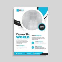 Modern Tour and Travel Agency Flyer Template Design vector