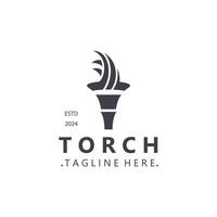 Torch logo Graphic, Olympics flame Modern Design Element simple minimalist template vector