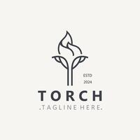 Torch logo Graphic, Olympics flame Modern Design Element simple minimalist template vector