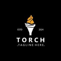 Torch logo Graphic, Olympics flame Modern Design Element simple minimalist template vector