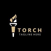 Torch logo Graphic, Olympics flame Modern Design Element simple minimalist template vector