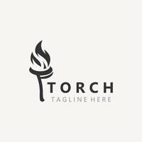 Torch logo Graphic, Olympics flame Modern Design Element simple minimalist template vector