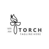 Torch logo Graphic, Olympics flame Modern Design Element simple minimalist template vector