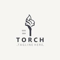 Torch logo Graphic, Olympics flame Modern Design Element simple minimalist template vector