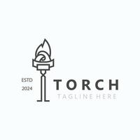 Torch logo Graphic, Olympics flame Modern Design Element simple minimalist template vector