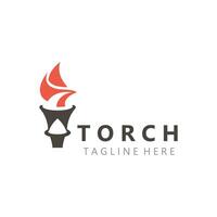 Torch logo Graphic, Olympics flame Modern Design Element simple minimalist template vector