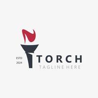 Torch logo Graphic, Olympics flame Modern Design Element simple minimalist template vector