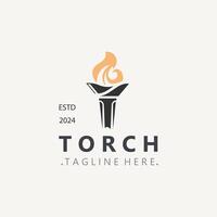 Torch logo Graphic, Olympics flame Modern Design Element simple minimalist template vector