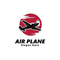 Airplane template logo design vector