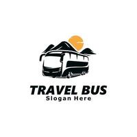 viaje autobús logo modelo diseño ilustración vector