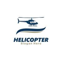 helicóptero modelo logo diseño vector