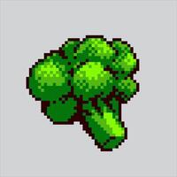 Pixel art illustration Broccoli Vegetable. Pixelated Broccoli. Broccoli Grocery Vegetable pixelated for the pixel art game and icon for website and game. old school retro. vector