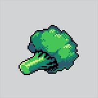 Pixel art illustration Broccoli Vegetable. Pixelated Broccoli. Broccoli Grocery Vegetable pixelated for the pixel art game and icon for website and game. old school retro. vector