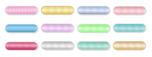 Gradient Web Buttons Set. Blank buttons for web site, UI, mobile devices. illustration vector