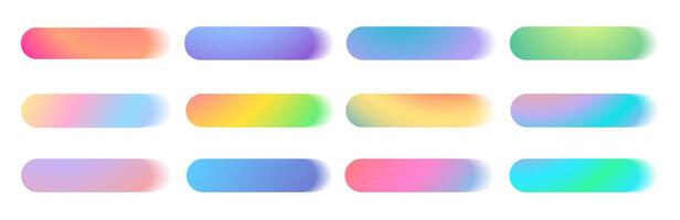 Gradient Web Buttons Set. Blank buttons for web site, UI, mobile devices. illustration vector
