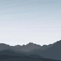 Minimalist silhouette mountain ranges landscape graphic illustrated have blank space. vector