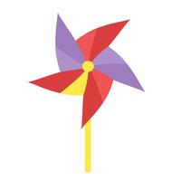 Colorful windmill toy vector