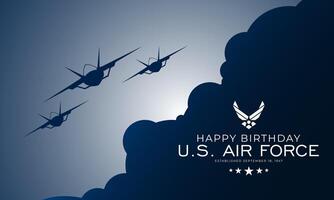 US Air Force Birthday September 18th Background Illustration vector