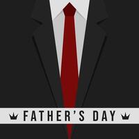 Father's Day greeting on black suit square background vector