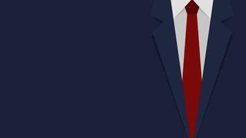 Dark blue suit with red tie background illustration vector