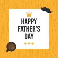 Happy Father's Day greeting template background vector